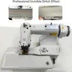 TECHTONGDA Industrial Blindstitch Machine Blind Hem Sewing Machine for Invisible Garment Hemming Processing with Frame and Table