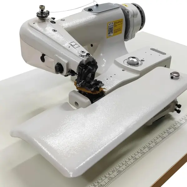 TECHTONGDA Industrial Blindstitch Machine Blind Hem Sewing Machine for Invisible Garment Hemming Processing with Frame and Table