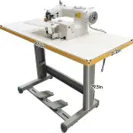 TECHTONGDA Industrial Blindstitch Machine Blind Hem Sewing Machine for Invisible Garment Hemming Processing with Frame and Table