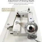 TECHTONGDA Industrial Blindstitch Machine Blind Hem Sewing Machine for Invisible Garment Hemming Processing with Frame and Table