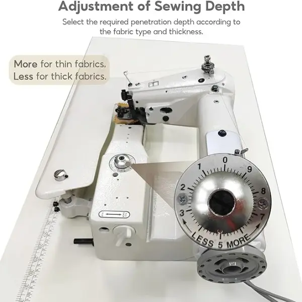 TECHTONGDA Industrial Blindstitch Machine Blind Hem Sewing Machine for Invisible Garment Hemming Processing with Frame and Table