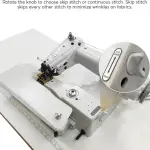 TECHTONGDA Industrial Blindstitch Machine Blind Hem Sewing Machine for Invisible Garment Hemming Processing with Frame and Table