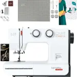 Bernette B33 Sewing Machine for Beginners | 23 Stitches | 7 Presser Feet | Automatic Buttonhole | Includes Rotary Mat, Scissor & LED Light, Threader, Bobbins, & More