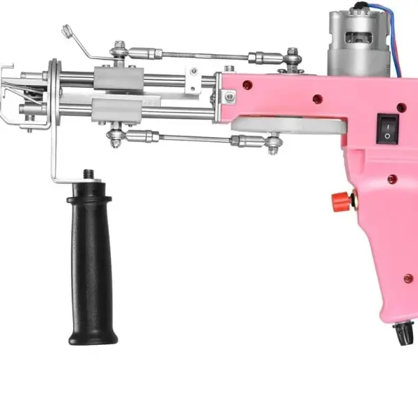 GeRRiT Sewing Tools Pink 2 in 1 Tufting Gun Electric Carpet Rug Gun Carpet Weaving Knitting Machine Do Cut Pile and Loop Pile with 5-40 Stitches