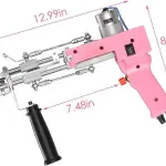 GeRRiT Sewing Tools Pink 2 in 1 Tufting Gun Electric Carpet Rug Gun Carpet Weaving Knitting Machine Do Cut Pile and Loop Pile with 5-40 Stitches