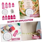 4 Sets Clothing Tailoring Set Bias Tape Makers Foldable Fabric Tool Binding Tool for Quilting Sewing Supplies Tailoring Pin Ruler Kit Quilt Binding Tool Folding Ruler Pin Kit
