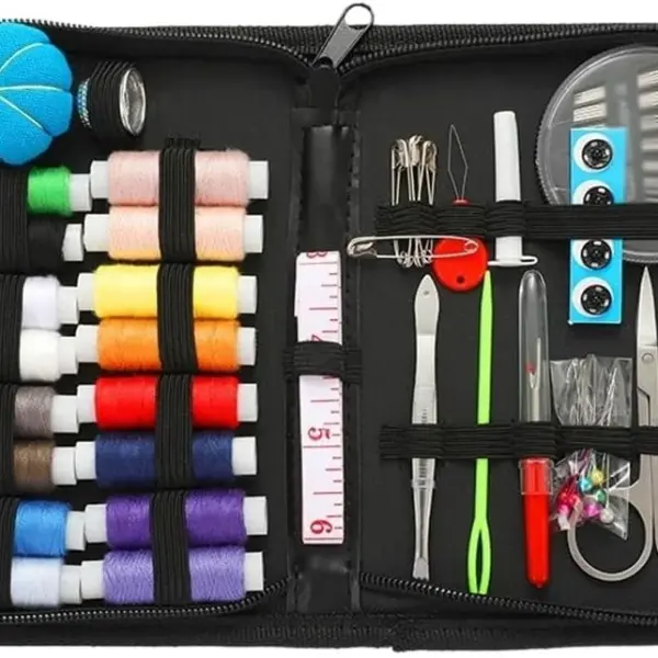 EINVARIOUS Home Daily Sewing Box Set Combination Tools Kit 16 Color Thread