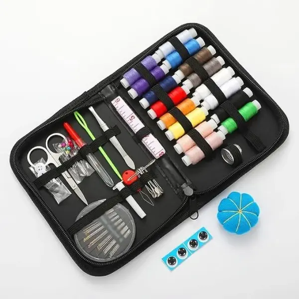EINVARIOUS Home Daily Sewing Box Set Combination Tools Kit 16 Color Thread