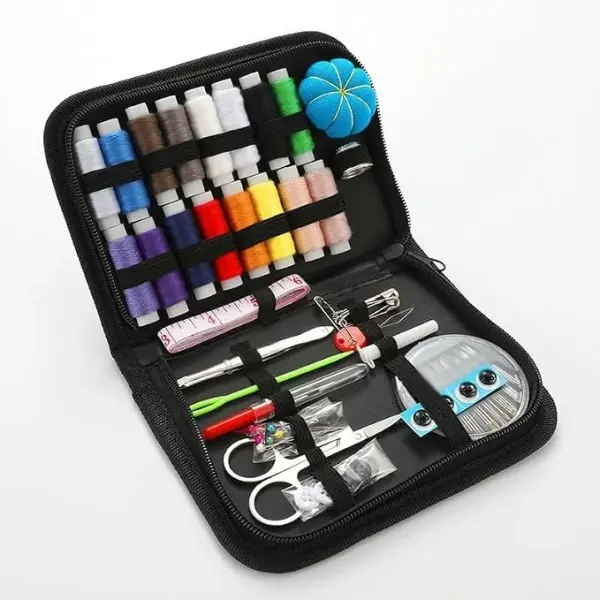 EINVARIOUS Home Daily Sewing Box Set Combination Tools Kit 16 Color Thread