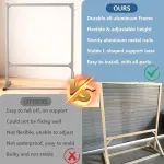 Lezbanz Rug Tufting Frame Kit with Aluminum Nails for Extra Firm Fixing, Tufting Cloth Stand, Adjustable Rug Tufting Frame for Rug Making, Suitable for Beginners & Lovers (66''H×66''L)