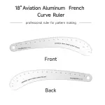 Kearing French Curve Ruler - 24 Inch Aluminum for Pattern Making, Sewing, Quilting & Design