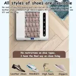 Automatic Shoe Cleaning Machine - 500 RPM Rechargeable Sole Brush, Waterless Electric Shoe Polisher, Fast & Efficient Sole Cleaner (35.3 x 35 x 5.3 cm) for All Shoe Types