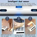 Automatic Shoe Cleaning Machine - 500 RPM Rechargeable Sole Brush, Waterless Electric Shoe Polisher, Fast & Efficient Sole Cleaner (35.3 x 35 x 5.3 cm) for All Shoe Types