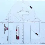 HONEYSEW 1:1 Fashion Design Ruler for Women Blouse Cloth Design School Student Teching Apparel Drawing Templete Garment Prototype Sewing Ruler Model 160/84A