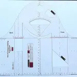 HONEYSEW 1:1 Fashion Design Ruler for Women Blouse Cloth Design School Student Teching Apparel Drawing Templete Garment Prototype Sewing Ruler Model 160/84A