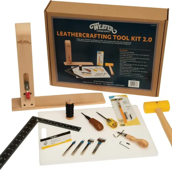Weaver Leather Supply Leather Crafting Tool Kit 2.0 Leather Tools for Leather Working