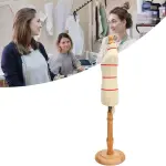 Premium Female Dress Form, Professional Tailoring Tool, Adjustable Height, Beechwood and Canvas Material, Stable Wooden Frame, Easy Sewing and (Type 2)