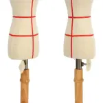 Premium Female Dress Form, Professional Tailoring Tool, Adjustable Height, Beechwood and Canvas Material, Stable Wooden Frame, Easy Sewing and (Type 2)
