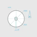 Kai 750BH2044 Rotary Cutter, Round Blade, Diameter 1.8 inches (45 mm), Replacement Blade, Handicraft, Sewing Film, C280-1C, 21°, 30 Sheets Set