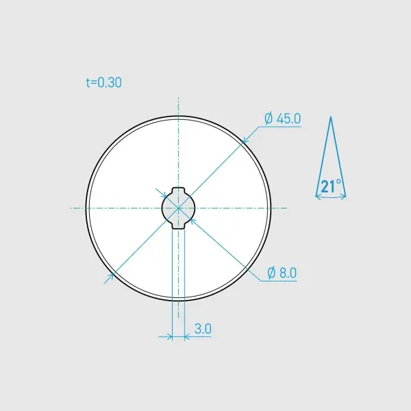 Kai 750BH2044 Rotary Cutter, Round Blade, Diameter 1.8 inches (45 mm), Replacement Blade, Handicraft, Sewing Film, C280-1C, 21°, 30 Sheets Set