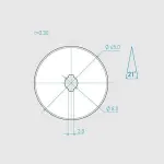Kai 750BH2044 Rotary Cutter, Round Blade, Diameter 1.8 inches (45 mm), Replacement Blade, Handicraft, Sewing Film, C280-1C, 21°, 30 Sheets Set
