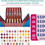 Bernette B79 Sewing and Embroidery Machine Combo | Computerized Touchscreen Machine with 3 Hoops, Sunset Thread Kit, $500+ Embroidery Design Tools, Presser Feet, Extension Table & More