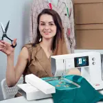 Bernette B79 Sewing and Embroidery Machine Combo | Computerized Touchscreen Machine with 3 Hoops, Sunset Thread Kit, $500+ Embroidery Design Tools, Presser Feet, Extension Table & More