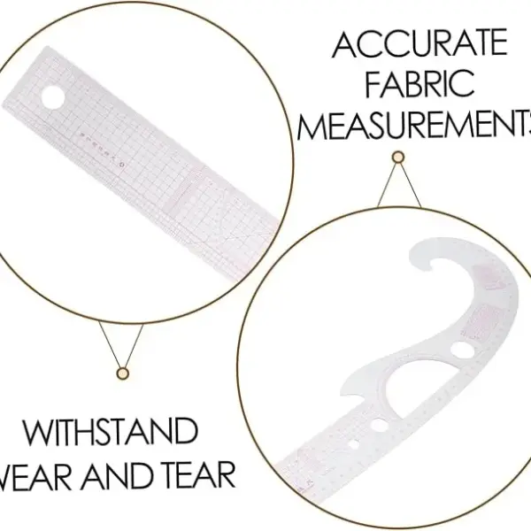 VINTORKY Pattern Making Ruler French Curve Tailoring Tool Kit for Sewing Fabric Measuring Tools Professional Sewing