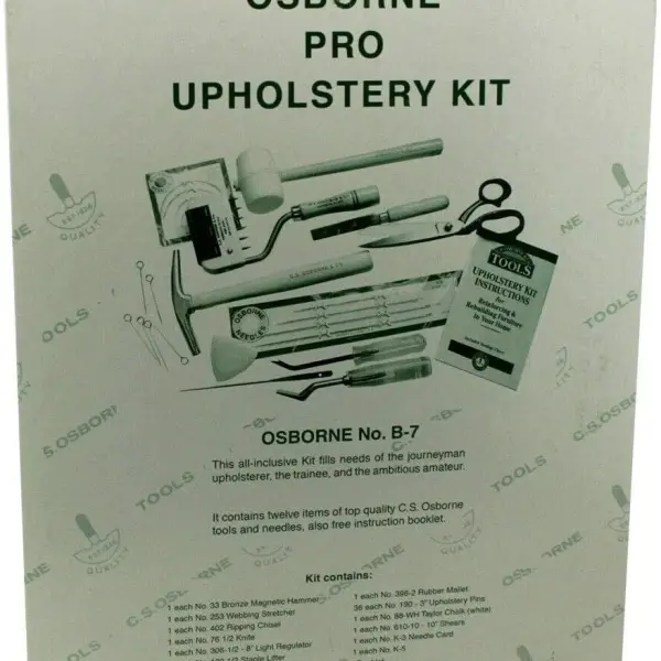 C.S. Osborne Pro Upholstery Kit B-7 - Professional Tools, Needles W/Instruction