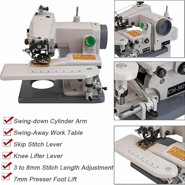 Portable Blindstitch Sewing Machine for Hemming Dresses, Skirts, Coats, Draperies, and Undergarments - Professional Grade Desktop Design