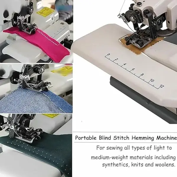 Portable Blindstitch Sewing Machine for Hemming Dresses, Skirts, Coats, Draperies, and Undergarments - Professional Grade Desktop Design