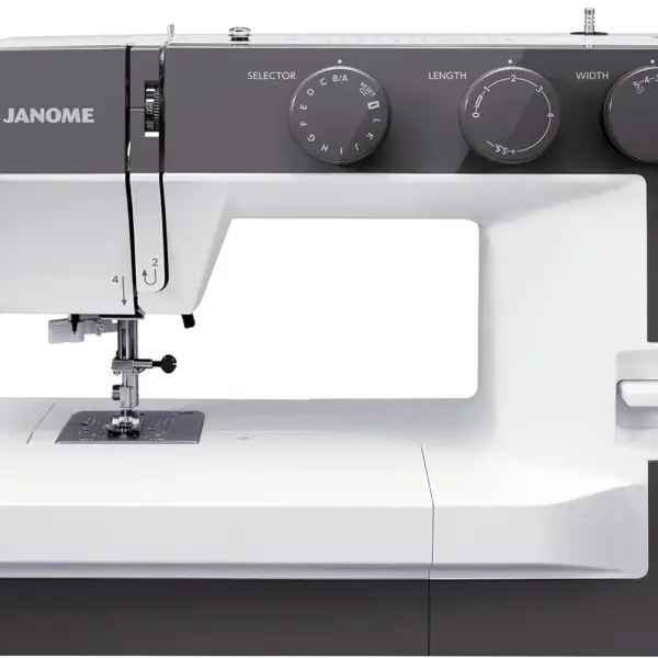 Janome 1522DG Mechanical Sewing Machine - Aesthetic Dark Gray Sewing Machine for Beginners, 22 Built in Stitches, 1 Step Buttonhole, Heavy Duty Metal Frame, Built in Needle Threader for Easy Use