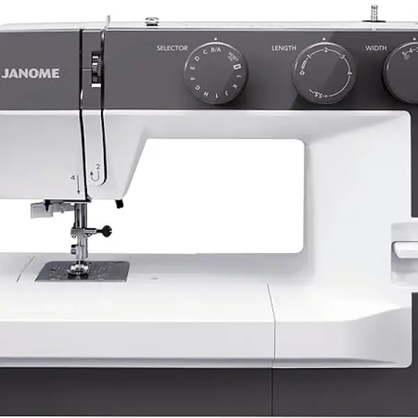 Janome 1522DG Mechanical Sewing Machine - Aesthetic Dark Gray Sewing Machine for Beginners, 22 Built in Stitches, 1 Step Buttonhole, Heavy Duty Metal Frame, Built in Needle Threader for Easy Use
