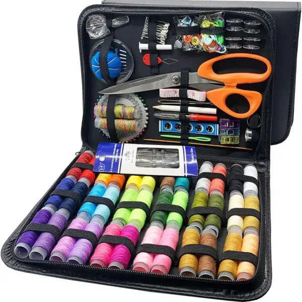 Sewing Kit for Adults, 205Pcs Professional Sewing Supplies Accessories with Tailor Scissors,Premium Sewing Supplies Set 30 Needles,Yarn Snips and More for Travel Home Beginners (205)