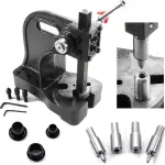 Eyelet Setting Press & Dies Combo - (Master Series) - (Includes: Arbor Press, 3/16 + 1/4 Eyelet Setting Dies) - (fits #6 & #8 Eyelet Sizes) - for DIY Hobby & Craft