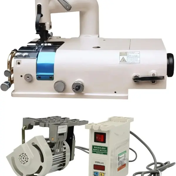 Electric Leather Skiving Machine, Industrial Sewing Machine with 600W Brushless Servo Motor 3 Presser Feet Specification Shovel Skin Cutter for Leather, Felt & Rubber(Leather Peeler Head + Motor)