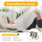 Electric Leather Skiving Machine, Industrial Sewing Machine with 600W Brushless Servo Motor 3 Presser Feet Specification Shovel Skin Cutter for Leather, Felt & Rubber(Leather Peeler Head + Motor)