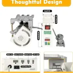 Electric Leather Skiving Machine, Industrial Sewing Machine with 600W Brushless Servo Motor 3 Presser Feet Specification Shovel Skin Cutter for Leather, Felt & Rubber(Leather Peeler Head + Motor)