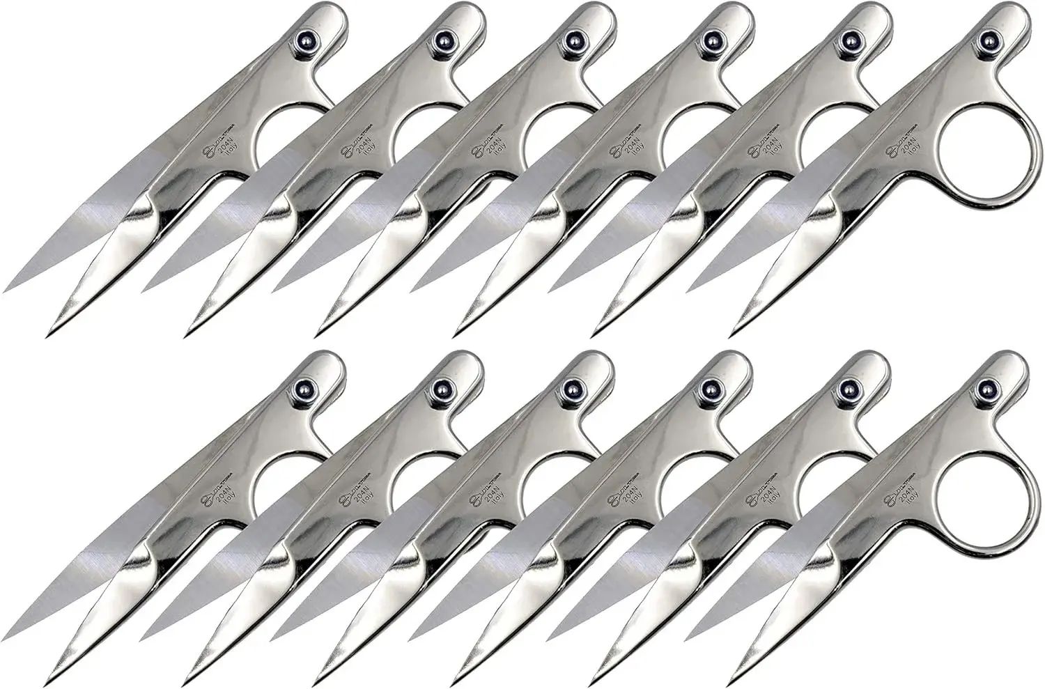 Ultima 4.5” Thread Nippers – Hot Forged Precision Thread Snips, Embroidery Snipper & Seam Cutter (12 Pack)