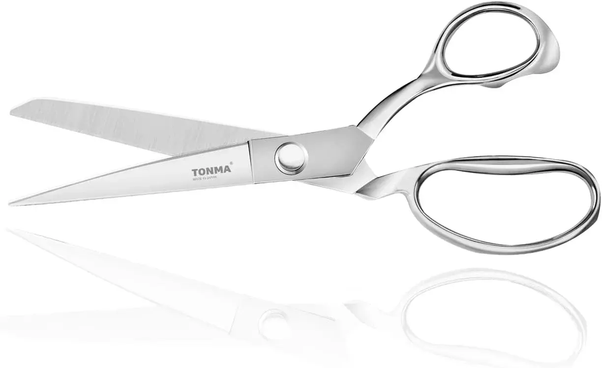 TONMA Fabric Scissors [Made in Japan] 10 Inch Professional Sewing Scissors for Tailoring Heavy Duty Japanese Solid Stainless Steel Tailor Shears for Home Office Artists Dressmakers, Mirror Finish