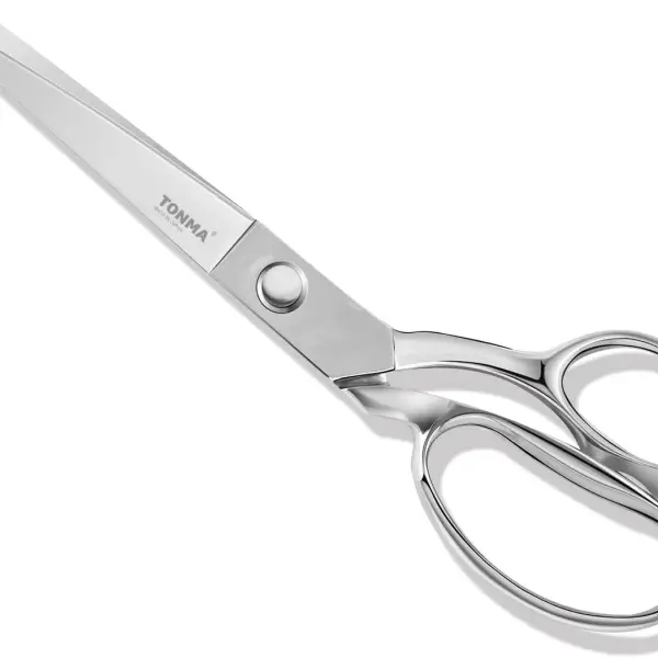 TONMA Fabric Scissors [Made in Japan] 10 Inch Professional Sewing Scissors for Tailoring Heavy Duty Japanese Solid Stainless Steel Tailor Shears for Home Office Artists Dressmakers, Mirror Finish