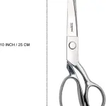 TONMA Fabric Scissors [Made in Japan] 10 Inch Professional Sewing Scissors for Tailoring Heavy Duty Japanese Solid Stainless Steel Tailor Shears for Home Office Artists Dressmakers, Mirror Finish