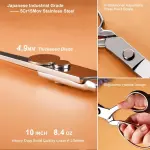 TONMA Fabric Scissors [Made in Japan] 10 Inch Professional Sewing Scissors for Tailoring Heavy Duty Japanese Solid Stainless Steel Tailor Shears for Home Office Artists Dressmakers, Mirror Finish