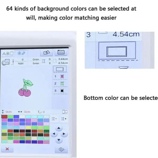 7-Inch Computerised Digital Sewing Machine,3.93"x3.93"/3.93"x9.25" embroidery area+Multiple patterns can be imported,LED Lighting,Multifunctional Industrial Sewing Machine