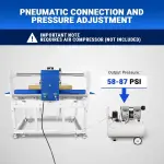 MechMaxx 24x32 Inch (60x80cm) Industrial Pneumatic Dual Platen Heat Press - Auto Lift Digital Sublimation Transfer Machine (220V 8HP),PUD2432