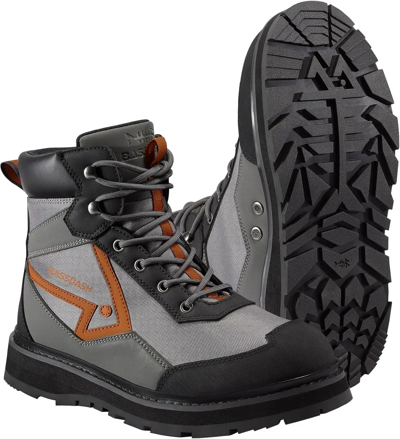 BASSDASH Men’s Wading Boots Lightweight Anti-Slip Rubber Sole Fly Fishing Wading Shoes