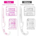 13PCS Styling Sewing French Curve Ruler Set, Dress Makers Rulers Clear Sewing Tailors Pattern Making Ruler for Fashion Design and Guides