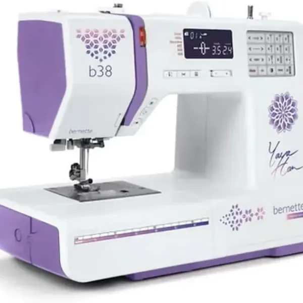 Bernette B38 Yaya Han Edition Computerized Sewing Machine | 394 Built-In Stitches, LCD Display, Automatic Thread Cutter, Adjustable Presser Foot Pressure, 8 Presser Feet