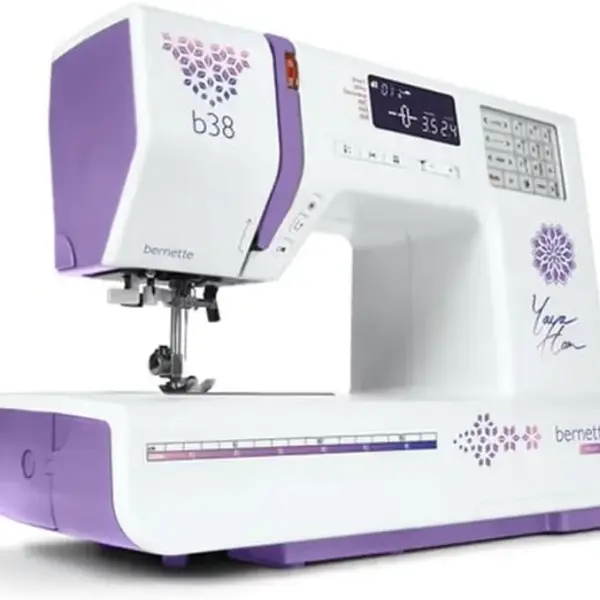 Bernette B38 Yaya Han Edition Computerized Sewing Machine | 394 Built-In Stitches, LCD Display, Automatic Thread Cutter, Adjustable Presser Foot Pressure, 8 Presser Feet