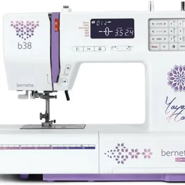 Bernette B38 Yaya Han Edition Computerized Sewing Machine | 394 Built-In Stitches, LCD Display, Automatic Thread Cutter, Adjustable Presser Foot Pressure, 8 Presser Feet